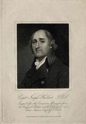 Joseph Huddart. Stipple engraving by T. Blood, 1811, after J. Hoppner.