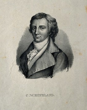 Christoph Wilhelm Hufeland. Lithograph after J. F. A. Tischbein, 1798.