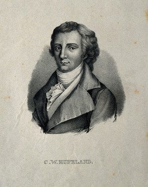 view Christoph Wilhelm Hufeland. Lithograph after J. F. A. Tischbein, 1798.