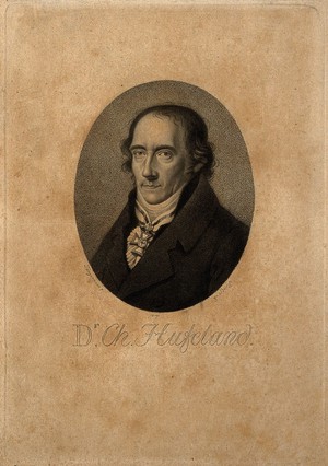view Christoph Wilhelm Hufeland. Stipple engraving by F. Bolt, 1819, after C. Tangermann.