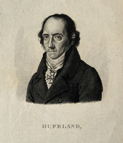 Christoph Wilhelm Hufeland. Stipple engraving by A. Tardieu.
