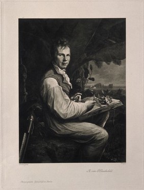 Friedrich Heinrich Alexander von Humboldt. Photogravure after F. G. Weitsch, 1806.