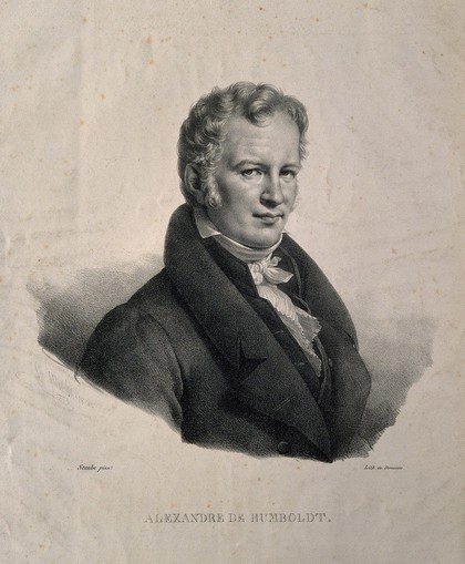 Friedrich Heinrich Alexander von Humboldt. Lithograph, 1824, after Baron C. von Steuben, 1815.