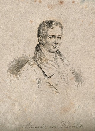 Friedrich Heinrich Alexander von Humboldt. Etching after Baron C. von Steuben, 1815.