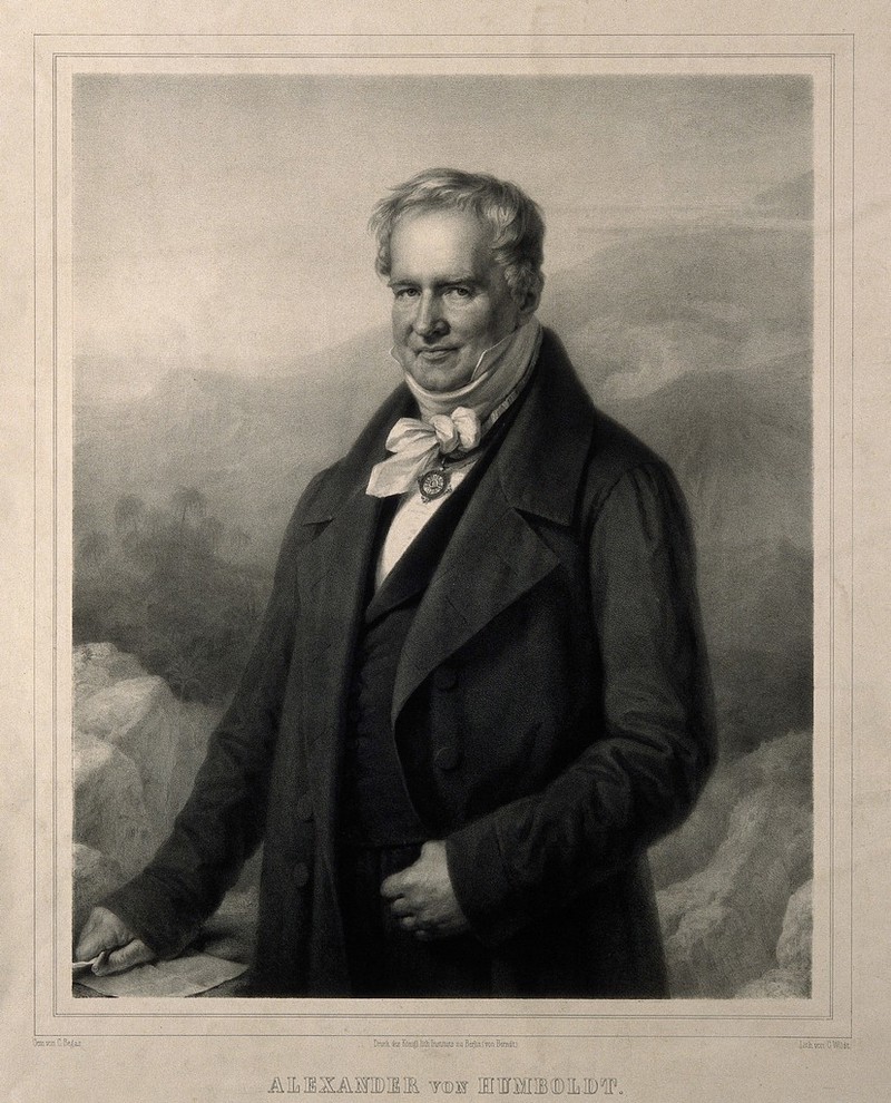 Friedrich Heinrich Alexander von Humboldt. Lithograph by C. Wildt after C. Begas, 1840., 1840, by Carl Joseph Begas