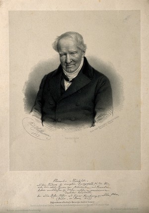 view Friedrich Heinrich Alexander von Humboldt. Lithograph by R. Hoffmann, 1857, after Schwartz & Zschille.