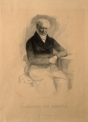 view Friedrich Heinrich Alexander von Humboldt. Line engraving by R. Trossin after H. Biow.