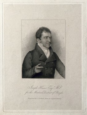 Joseph Hume. Stipple engraving by J. Cochran.