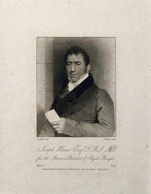 view Joseph Hume. Stipple engraving by T. Wright, 1822, after A. Wivell.