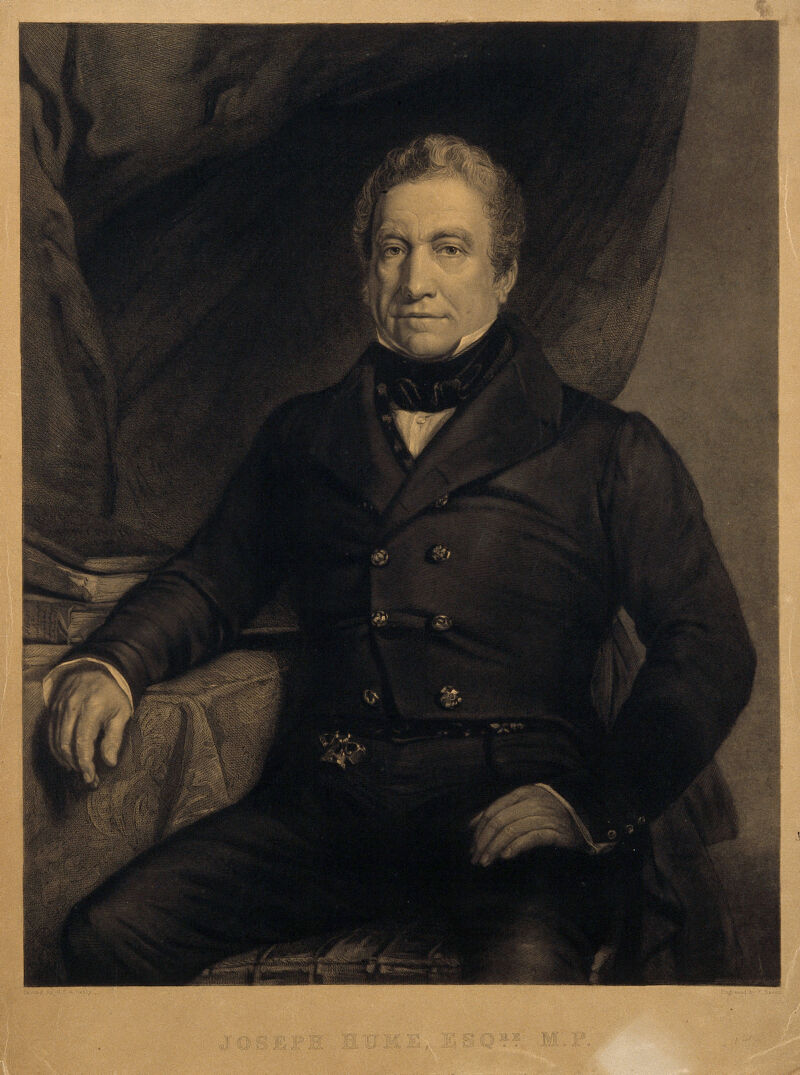 Joseph Hume. Engraving by F. Bacon after G. P. A. Healy., 1800-1899, by George Peter Alexander Healy