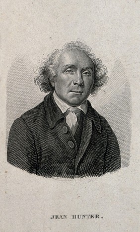 John Hunter. Stipple engraving by A. Tardieu after Sir J. Reynolds, 1786.