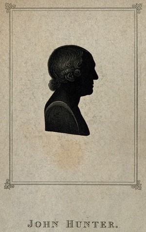 view John Hunter. Aquatint silhouette by G. Maile.