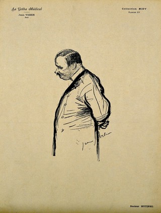 Victor Hutinel. Reproduction of drawing by J. Veber.
