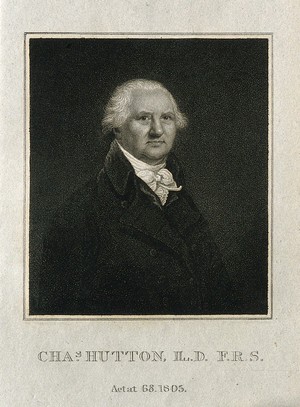 view Charles Hutton. Stipple engraving, 1805.