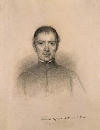 Giovanni Inghirami. Pencil drawing by C. E. Liverati, 1841.