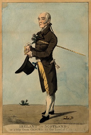 view John Ireland. Coloured etching by Robert Dighton, 1807.