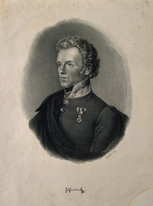 view Johann Nepomuk Isfordink, Edler von Kostnitz. Lithograph by A. F. Kunike.