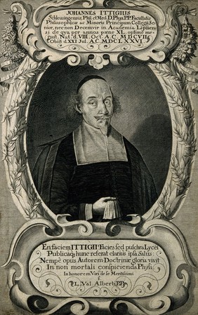 Johann Ittig. Line engraving by C. Romstet.