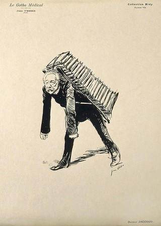 François Sigismond Jaccoud. Reproduction of drawing by J. Veber.