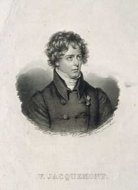 Victor Jacquemont. Line engraving by Ch. Bouvier after Mme. Mérimée.