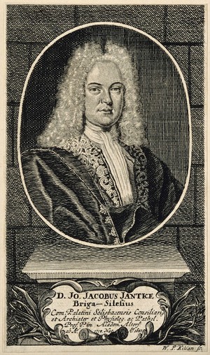 view Johann Jacob Jantke. Line engraving by W. P. Kilian, 1728.