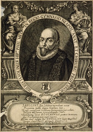 view Julius Jasolinus. Line engraving by P. Troeschel.