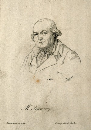 view Deodatus Jeanroy. Line engraving by J. N. Frémy after himself after F. (?) Bonnemaison.