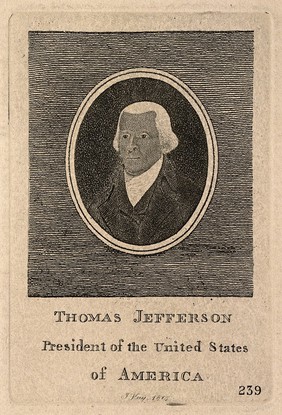 Thomas Jefferson. Etching by J. Kay, 1807, after G. Stuart [?].
