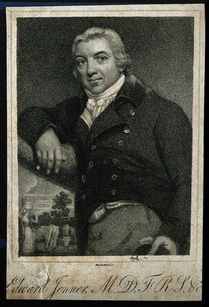 view Edward Jenner. Stipple engraving by K. Mackenzie, 1802, after J. R. Smith, 1800.