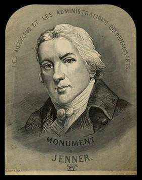Edward Jenner. Wood engraving by W. Brown after J. R. Smith, 1800.