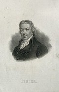 view Edward Jenner. Line engraving by J. M. Fontaine after P. R. Vignéron after J. R. Smith, 1800.