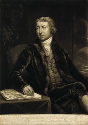 Edward Jenner. Mezzotint by W. Say after J. Northcote, 1802.