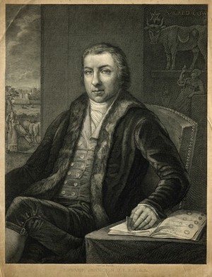 view Edward Jenner. Line engraving by A. M. Monsaldi after J. Northcote and J. R. Smith.