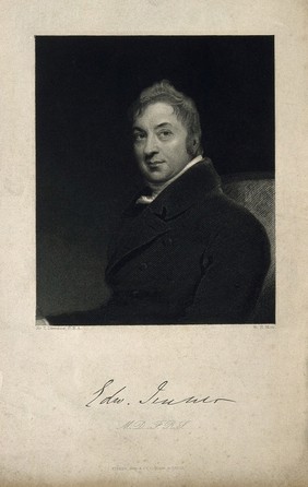 Edward Jenner. Stipple engraving by W. H. Mote after Sir T. Lawrence.