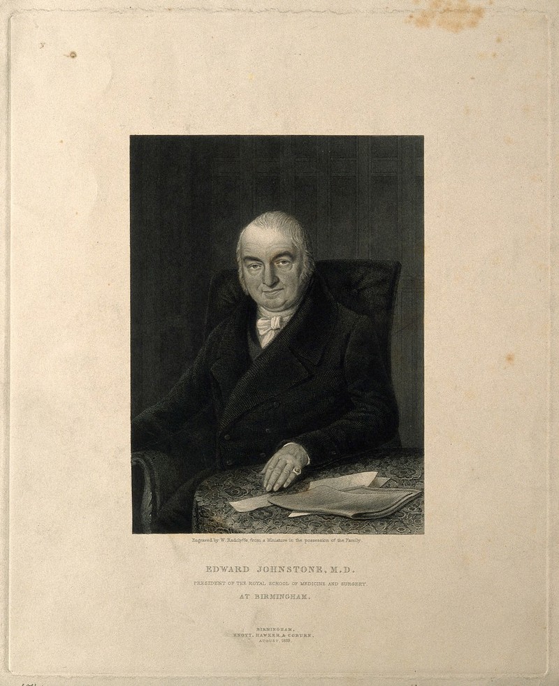 Edward Johnstone. Stipple engraving by W. Radclyffe, 1839., by William Radclyffe