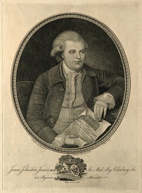 James Johnstone, junior. Stipple engraving by J. Ross after T. Burney after J. Russell.