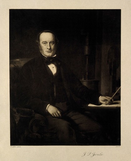 James Prescott Joule. Photogravure, ca. 1913, after G. Patten, 1863.