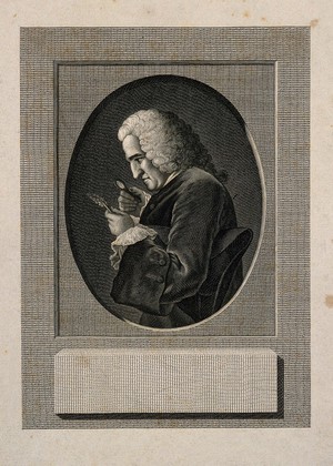 view Bernard de Jussieu. Line engraving.