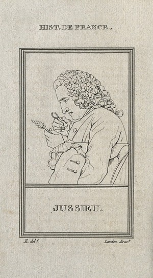 view Bernard de Jussieu. Line engraving by C. P. Landon, 1805, after [E.].