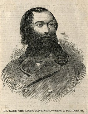 Elisha Kent Kane. Wood engraving after T.D. Scott, 1856.