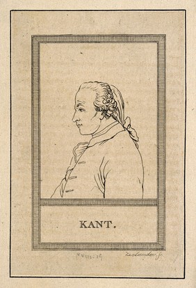 Immanuel Kant. Line engraving by A.L. Zeelander.