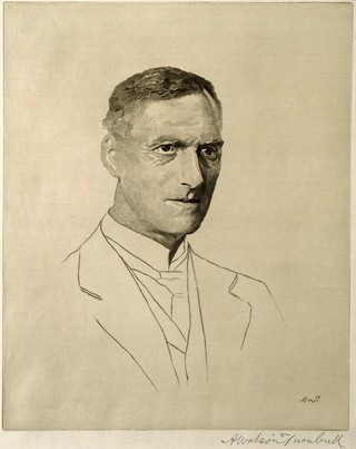 Sir Arthur Keith. Etching by A. W. Turnbull.