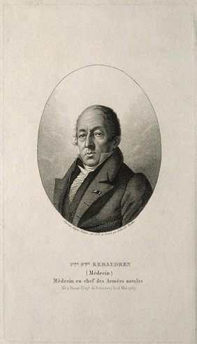 Pierre François Kéraudren. Stipple engraving by A. Tardieu, 1828, after himself.