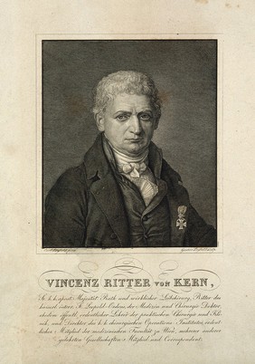 Vincenz Sebastian, Ritter von Kern. Line engraving by G. Leybold after C. Leybold.