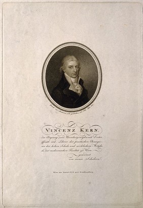 Vincenz Sebastian, Ritter von Kern. Stipple engraving by J. Putz, 1805, after J. M. Monsorno.