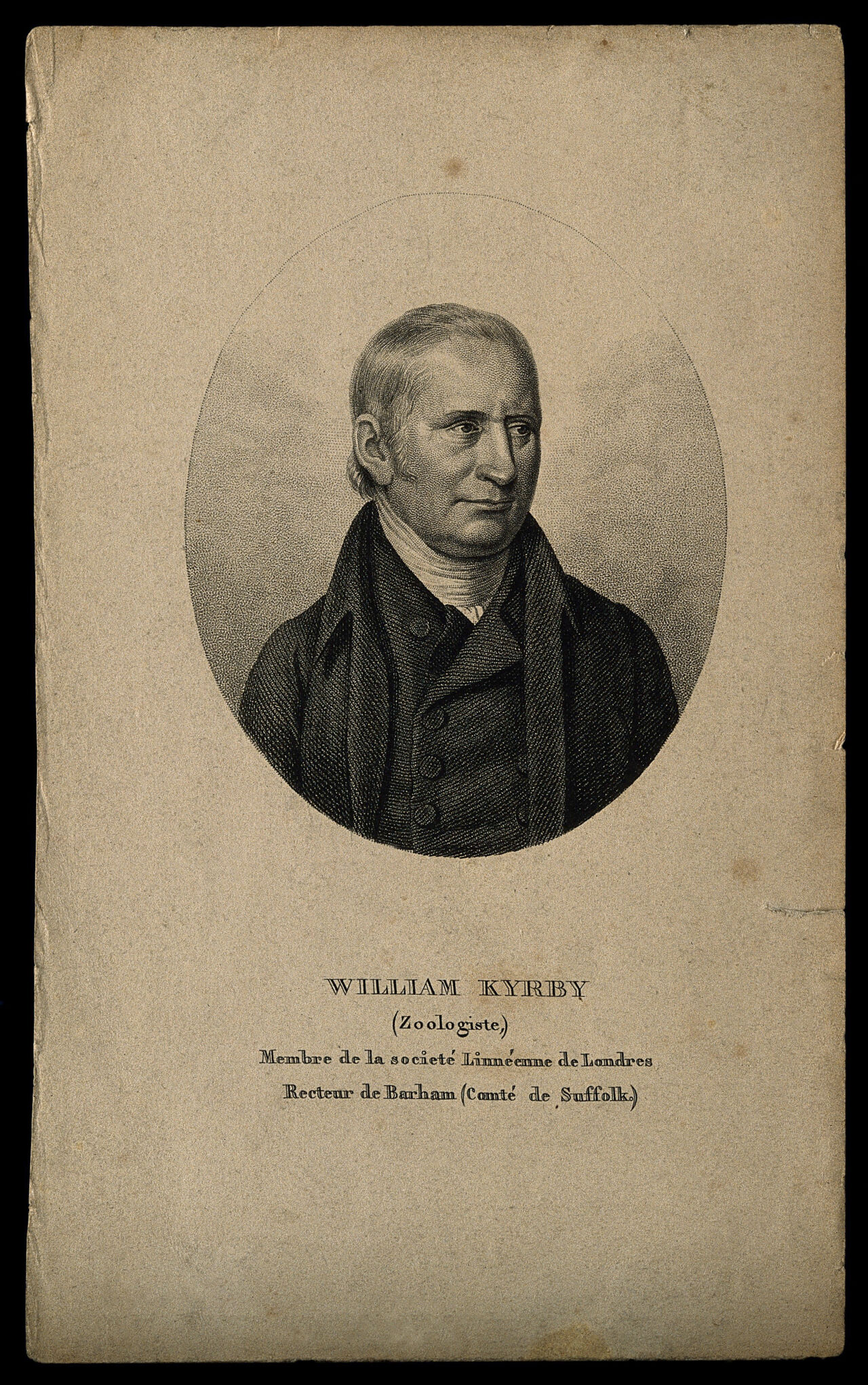 William Kirby. Stipple engraving by A. Tardieu after H. Howard., by Henry Howard