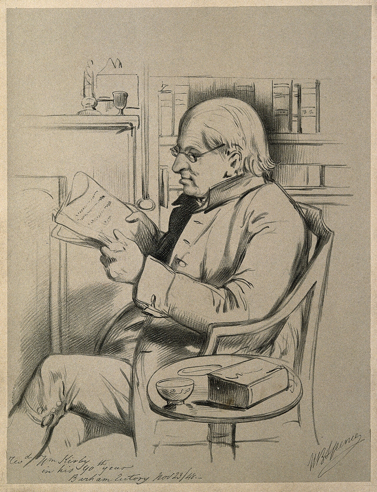 William Kirby. Lithograph by W. B. Spence, 1848, after himself., by William Spence