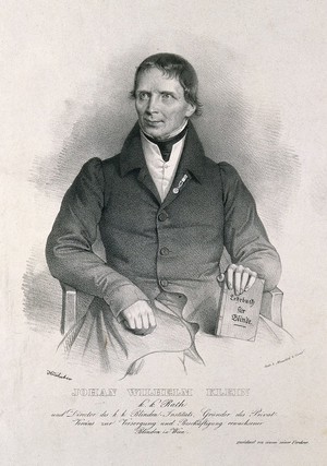 view Johann Wilhelm Klein. Lithograph by J. Kriehuber, 1831.