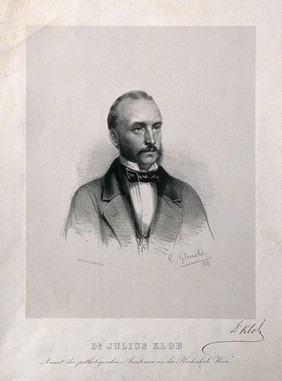 Julius Klob. Lithograph by C. Glinski, 1859.