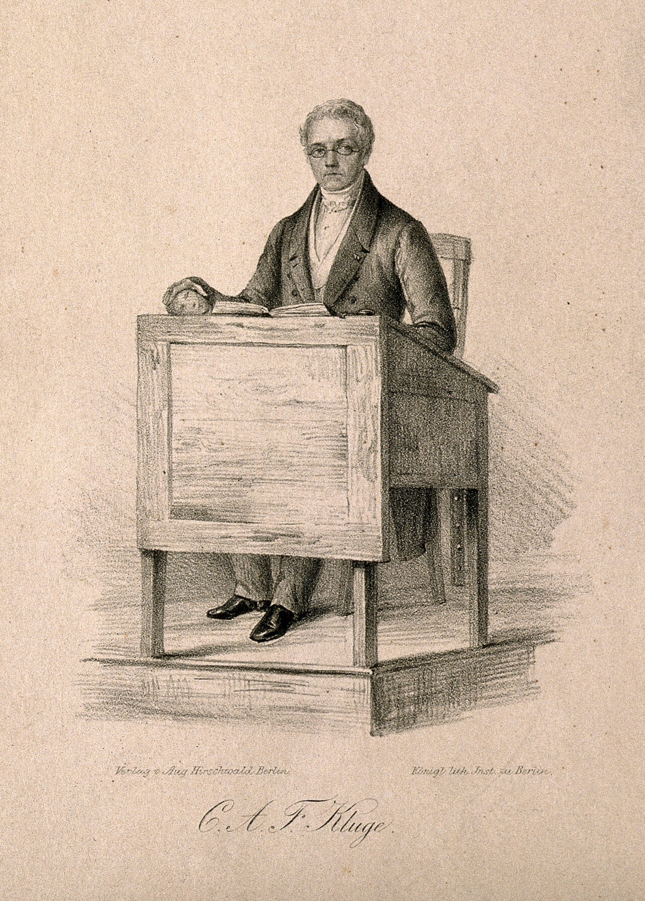 Karl Alexander Ferdinand Kluge. Lithograph., 1800-1899